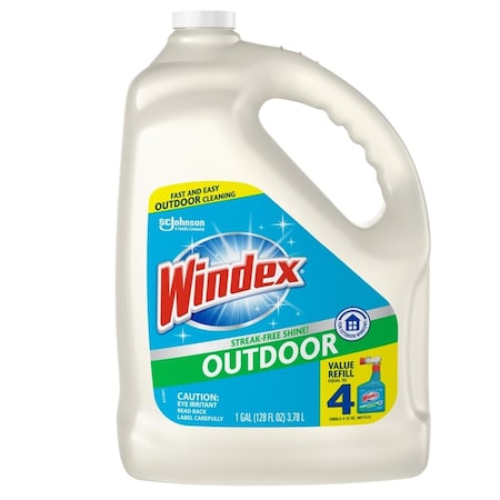 Windex 128 oz Liquid Original Scent Outdoor Glass Cleaner, 4PK WI8937